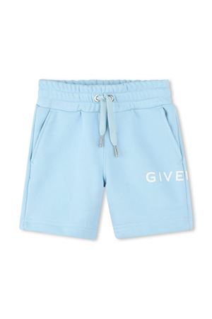 Bermuda in cotone azzurro GIVENCHY KIDS | H30638772